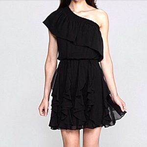 Jessica Simpson one shoulder ruffle dress